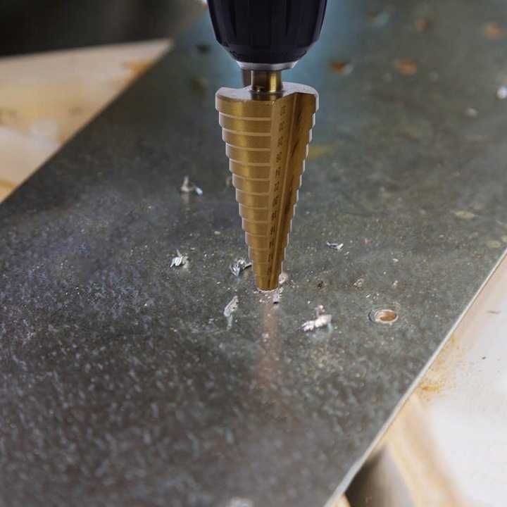 Wiertła Stopniowe Stożkowe Spiralne Do Metalu 4-32mm