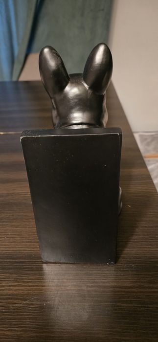 Buldog francuski, podpórka pod książki, figurka unikat