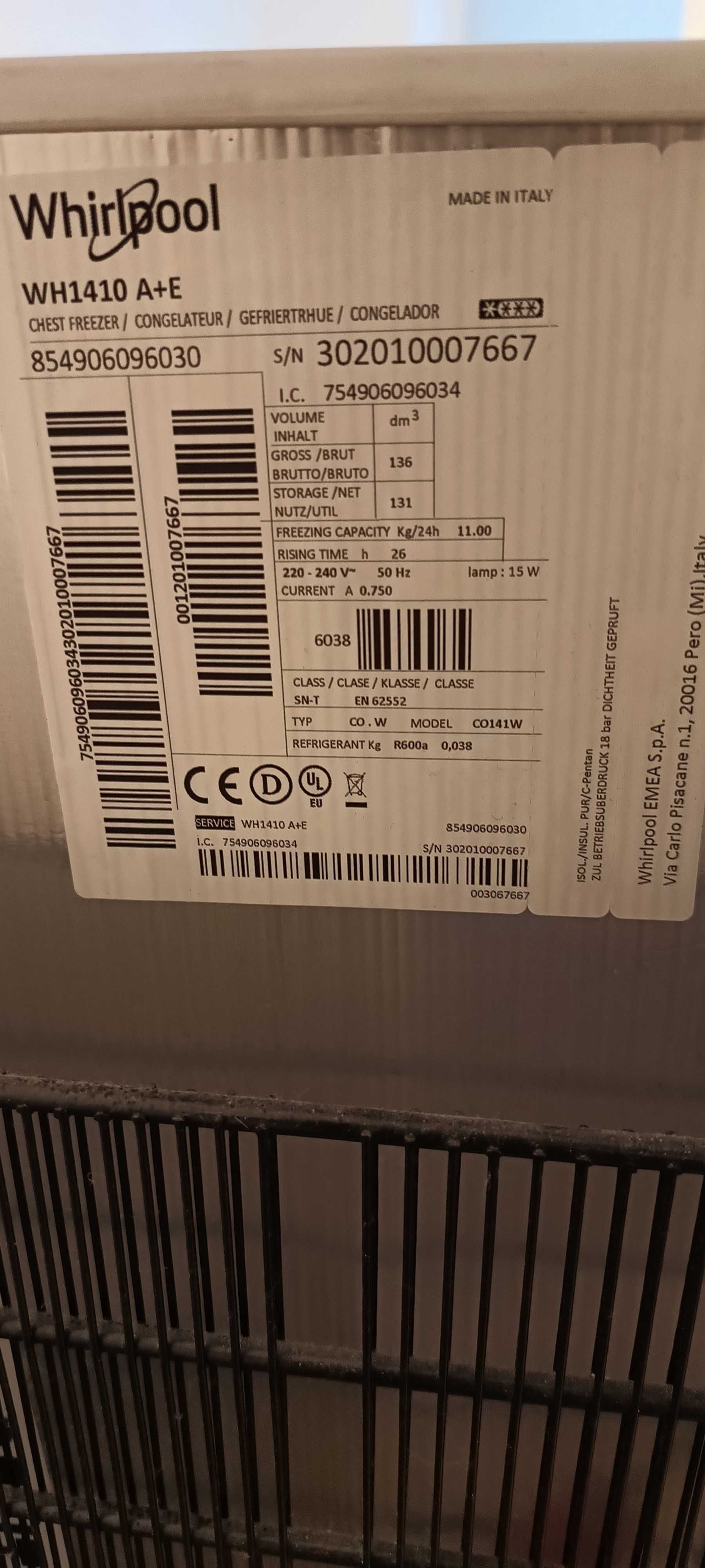 Zamrażarka skrzyniowa Whirlpool WH1410