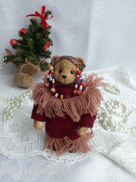 Shudehill giftware bear мишка индеец статуэтка-игрушка винтаж медведь