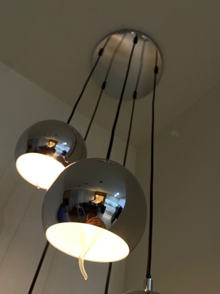 Lampa wisząca GoodHome Roccheta 5 punktowa chrom E14 ideał