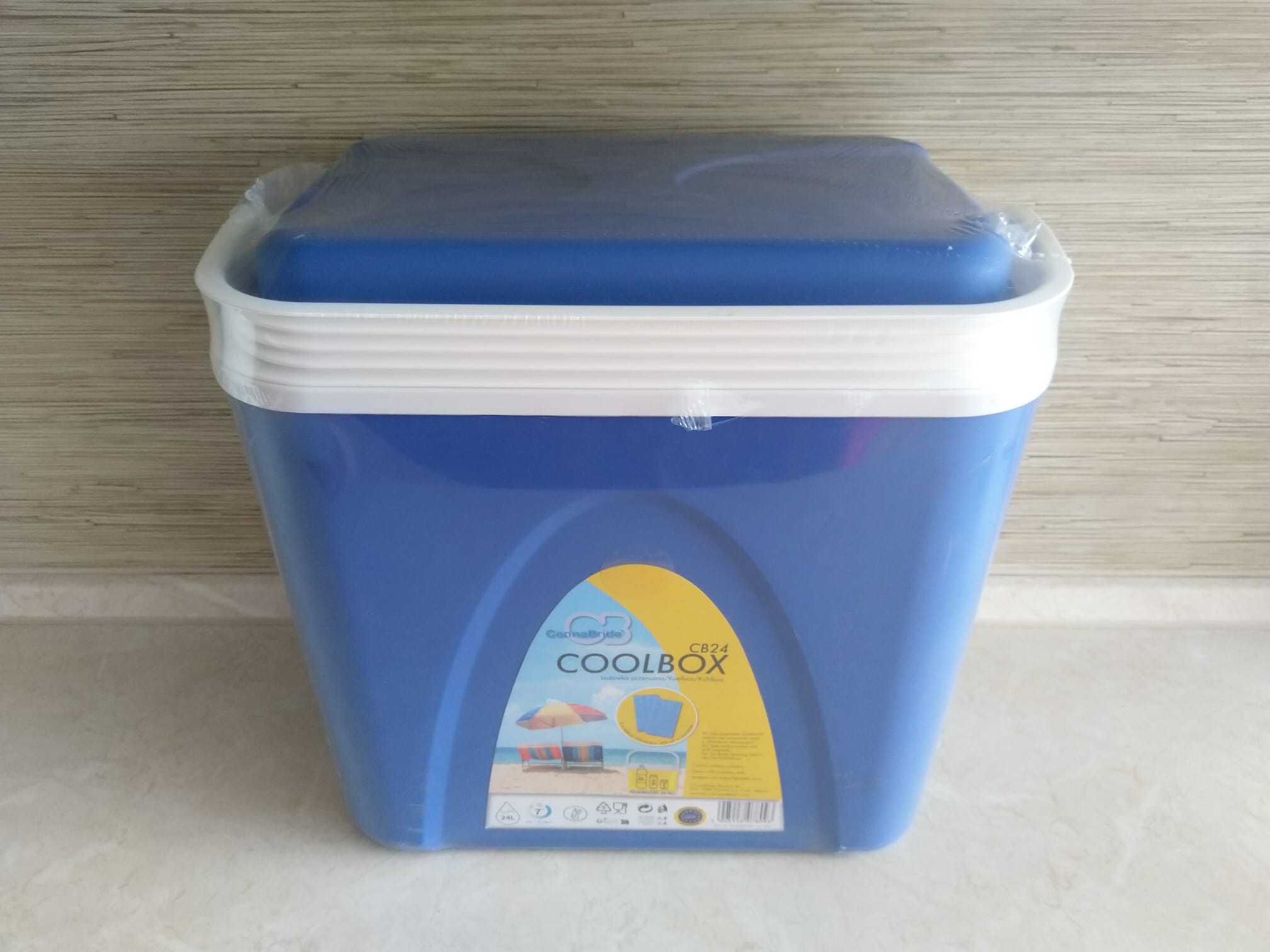 OKAZJA Lodówka chłodząca turystyczna przenośna 24L + 2 wkłady 400ml
