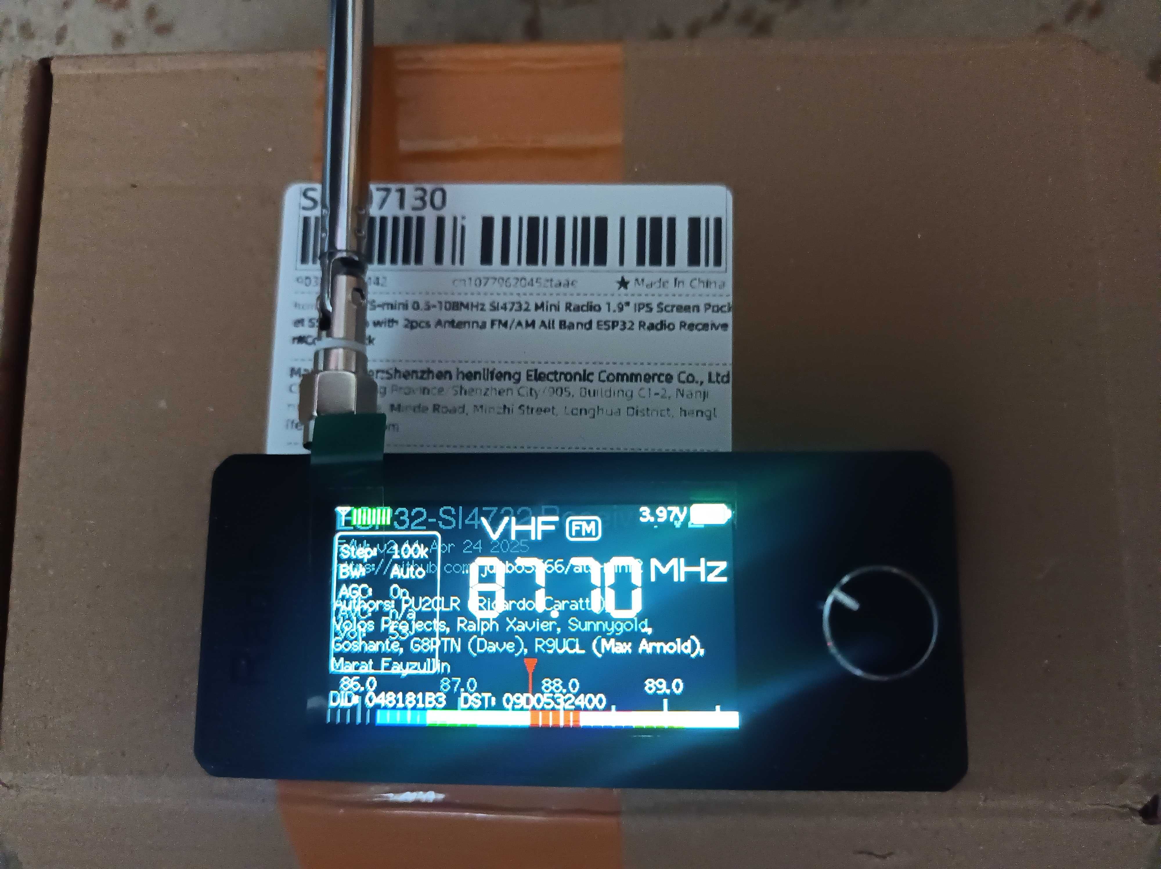Nowość Radio światowe  ATS-mini V2 0,5-108 MHz SI4732 + ESP32 SSB CB