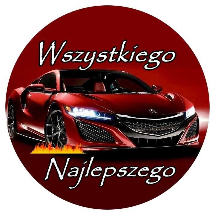 Opłatek na tort Urodziny Samochód Infinity