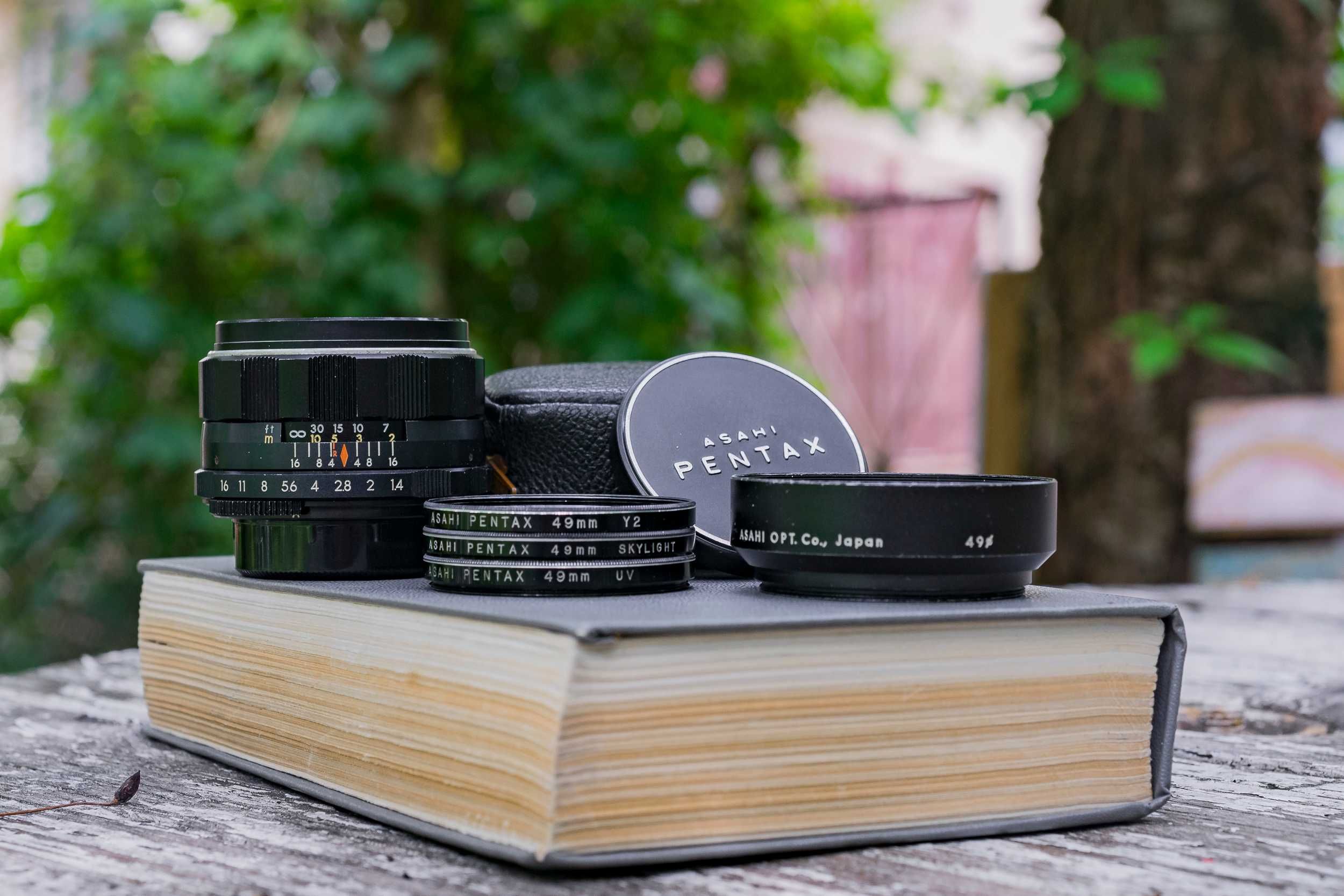 Super Takumar 50mm f1.4 8 ELEMENTÓW + 3 filtry itd m42 obiektyw Pentax