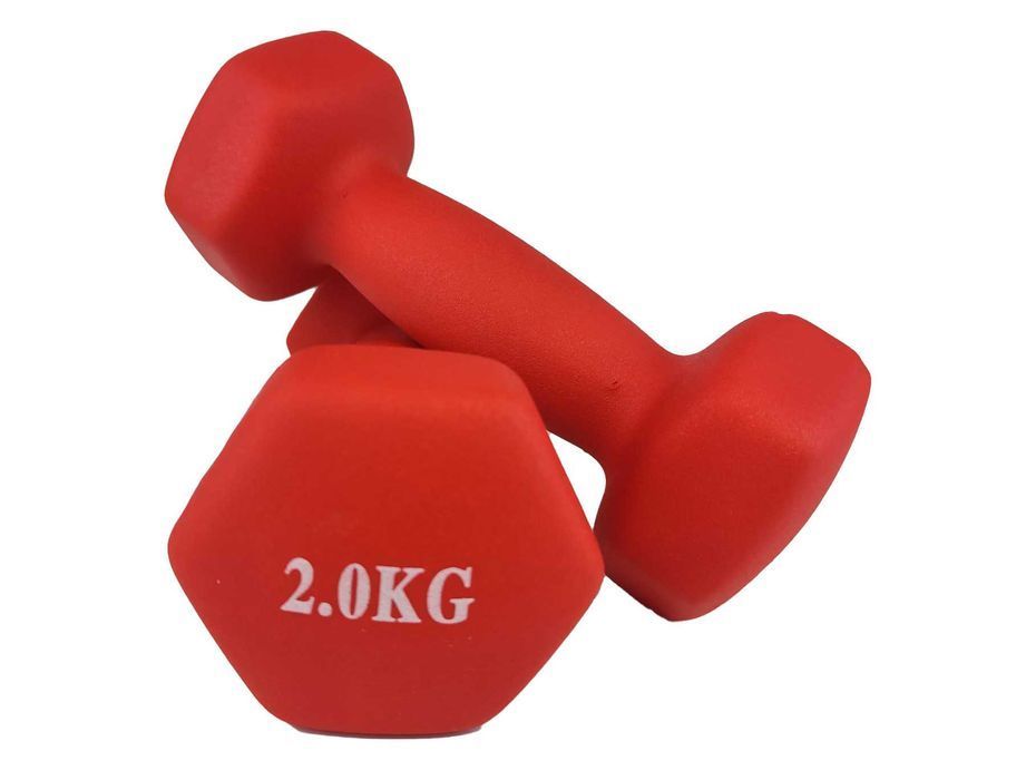 Hantle neoprenowe 2x2kg zestaw 4kg hantelki winylowe FITNESS GD