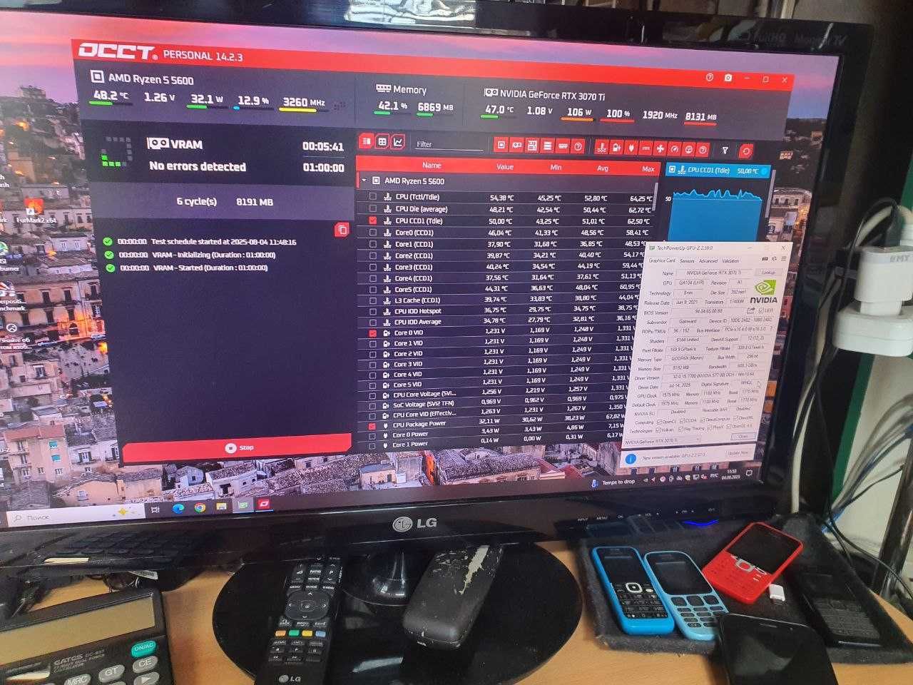 Видеокарта Gainward RTX3070Ti Phoenix 8Gb 256 bit GDDR6X отличное сост