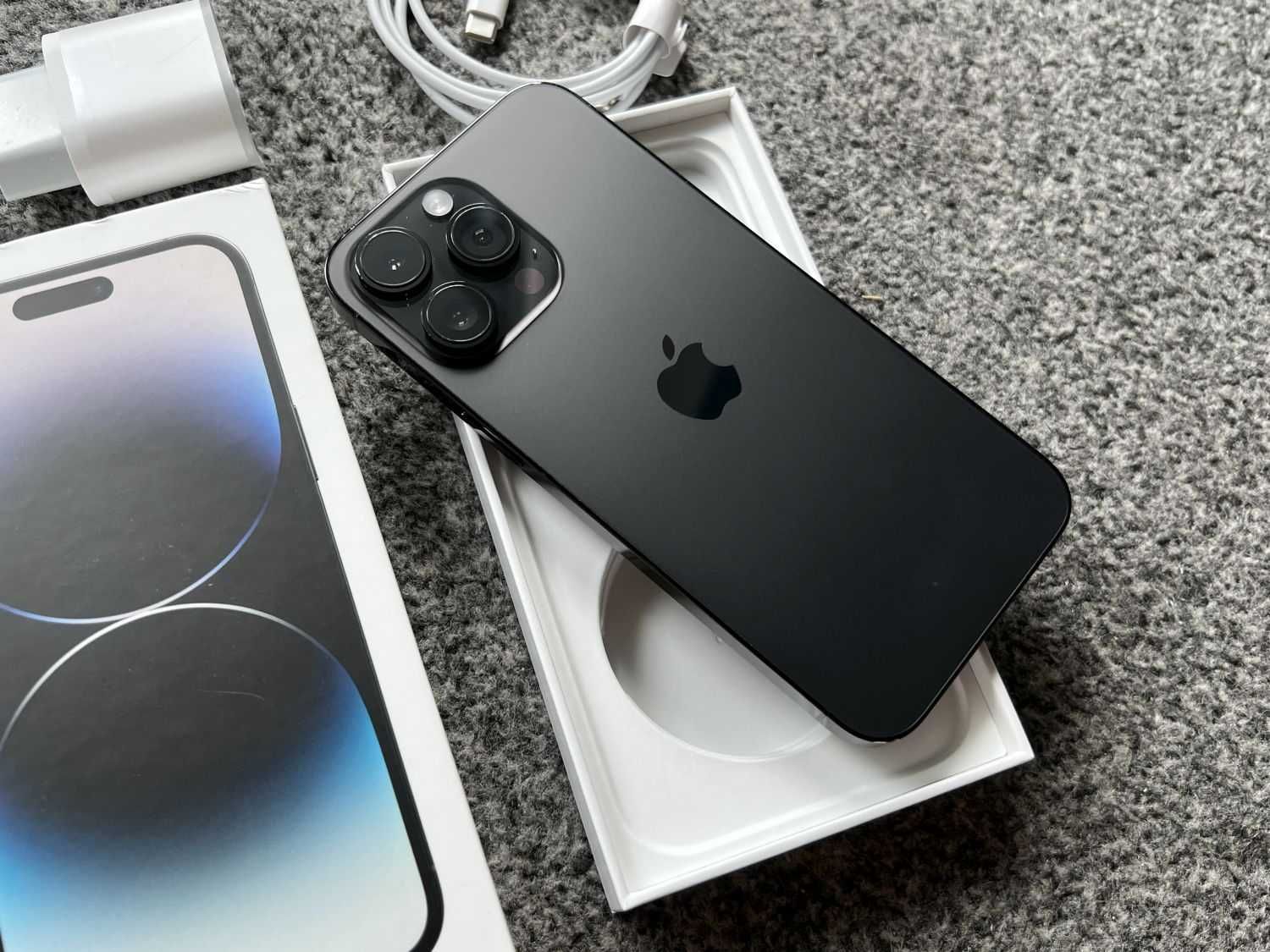 iPhone 14 Pro Max 256GB BLACK CZARNY Grafitowy Bateria 98%+ SZKŁO