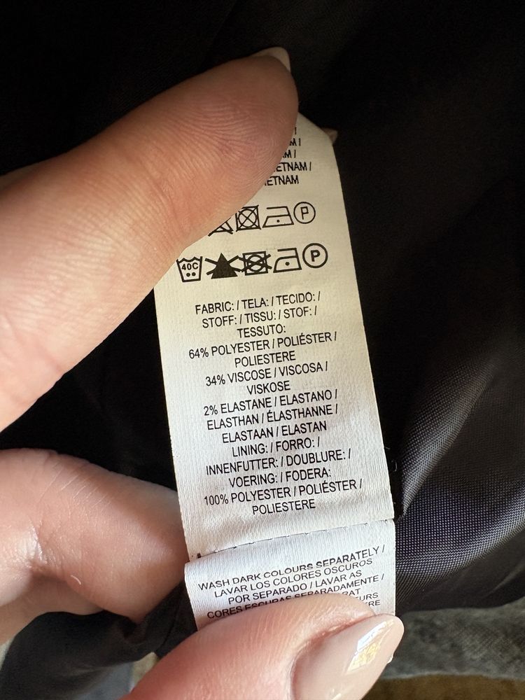 Wzorzysta szara marynarka bez zapięcia żakiet Primark M