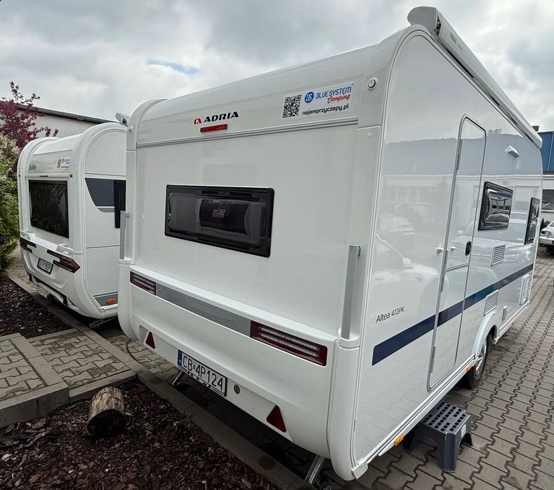 Na wynajem NOWE przyczepy kempingowe Hobby 460UFe lub Adria Altea472PK