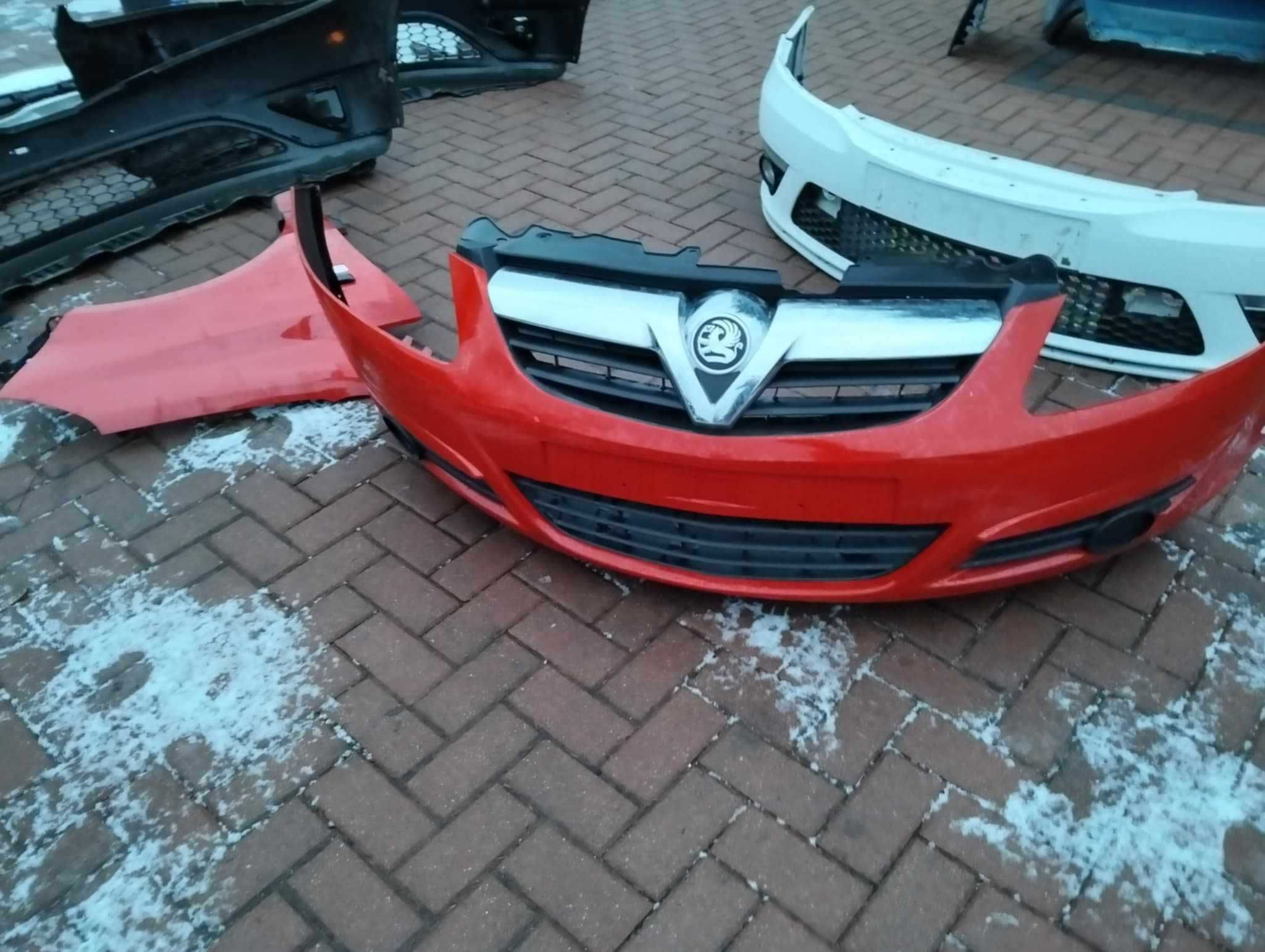 Opel Corsa D lift  kompletny przód zderzak błotnik wzmocnienie pas