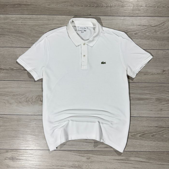 Біла Поло Футболка Лакосте Lacoste Slim Fit Classic, XL, оригінал