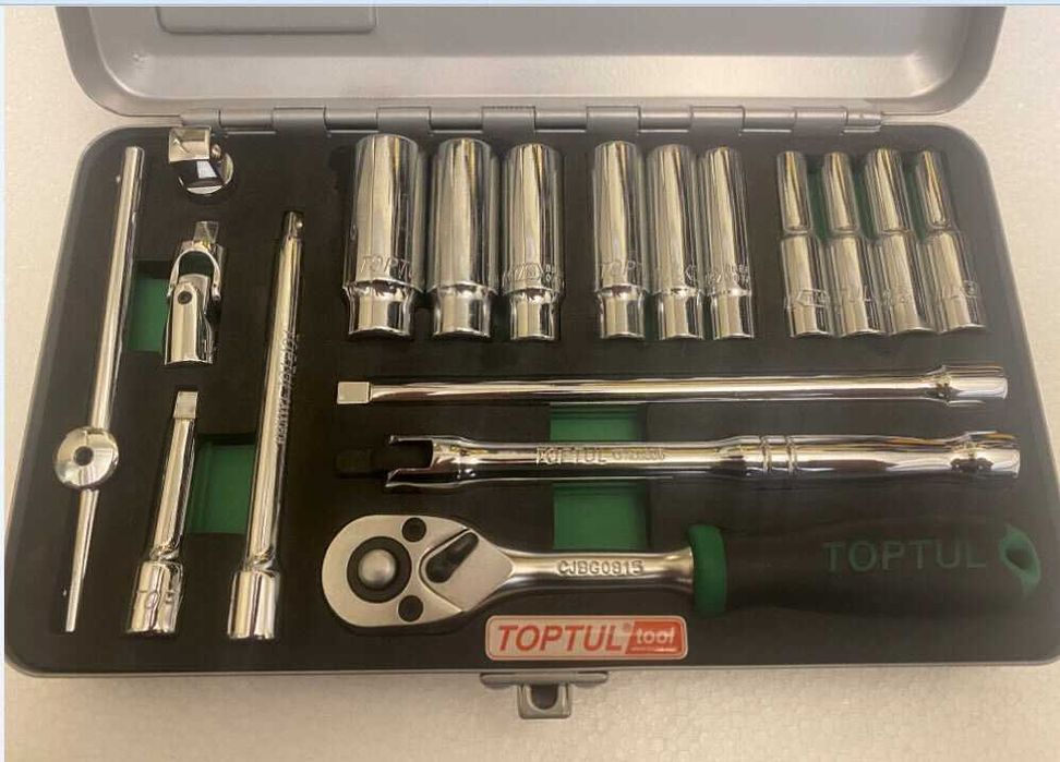 Набір дюймових довгих головок 1/4" 3/16"-9/16" Toptul