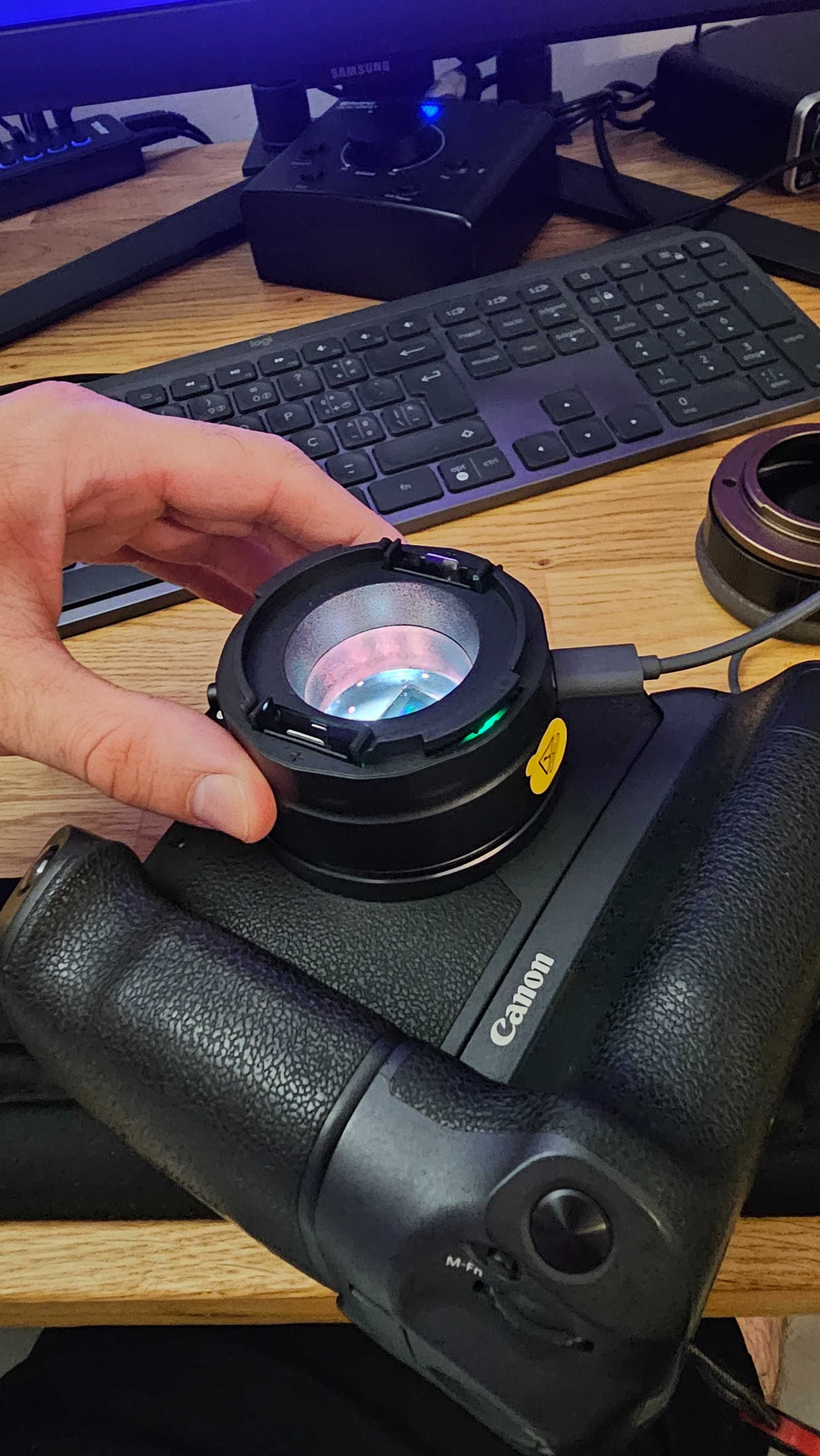 Lupa JJC 7x p/ inspeção e limpeza de sensor de câmara DSLR/Mirrorless