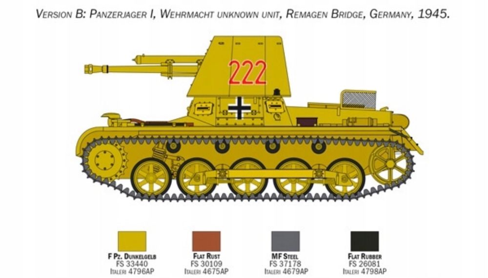 Czołg Panzerjager I model 1:35  Italeri 6577