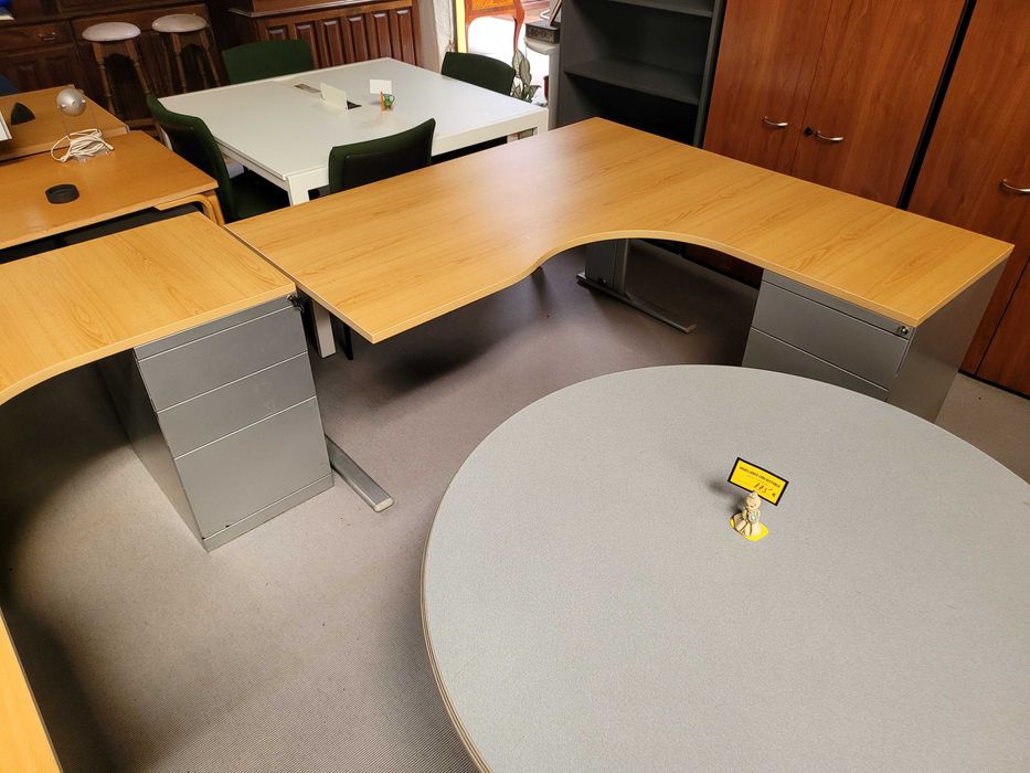 Secretárias de canto com bloco de gavetas - muito