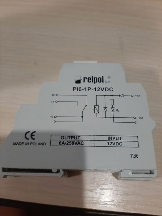 Реле интерфейсное Relpo PI6-1P-24VAC/DC PI6-1P-24VAC. PI6-1P-230VAC/DC