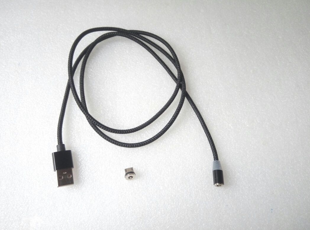 Магнитный кабель для зарядки разъем USB micro-USB 1m подсветка зарядки