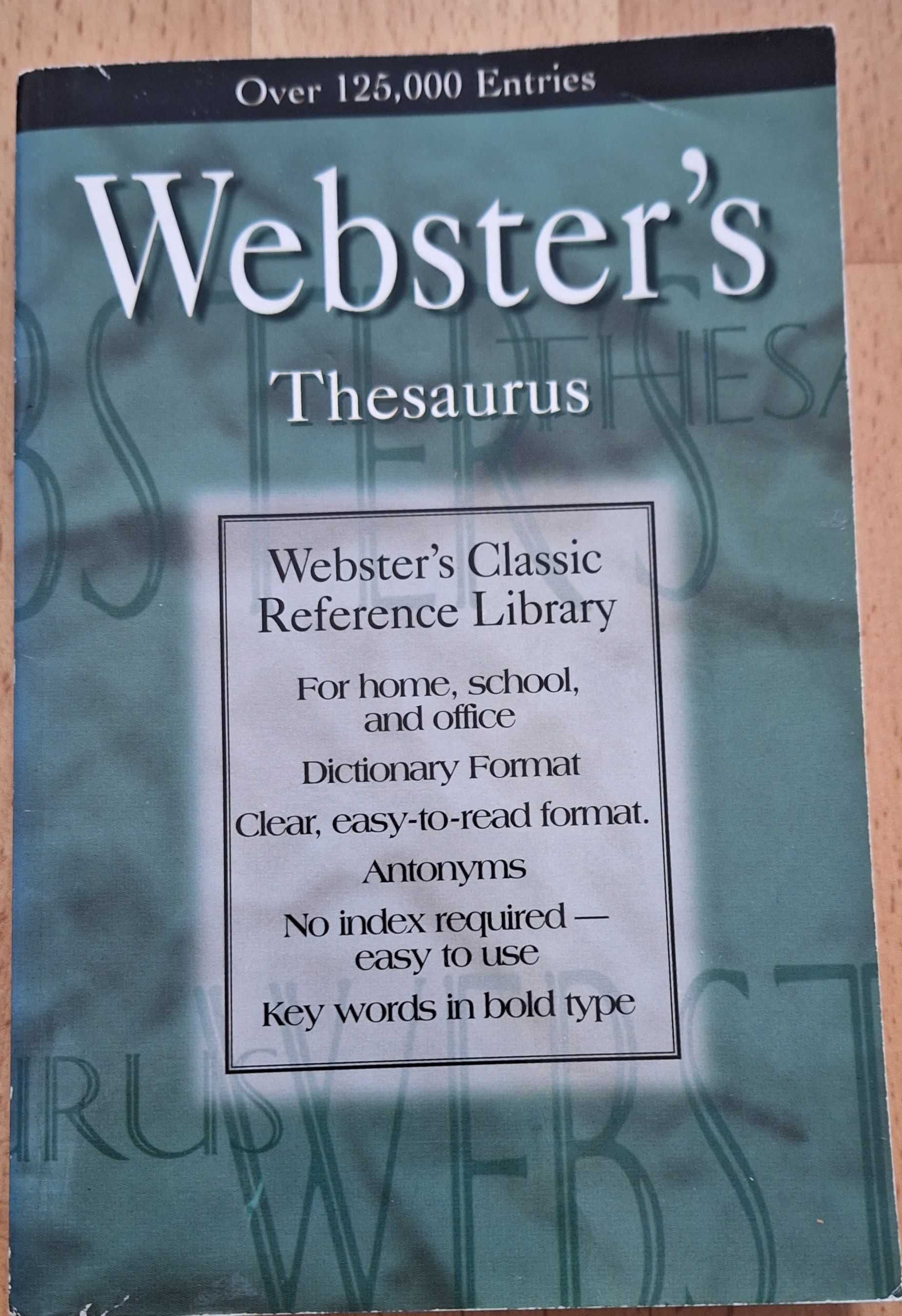 Websters Thesaurus Slownik wyrazow bliskoznacznych