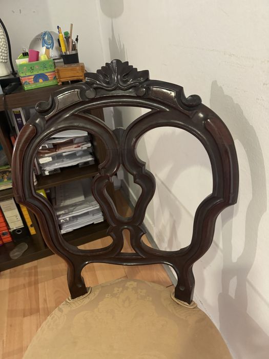 Cadeira vintage com forro novo