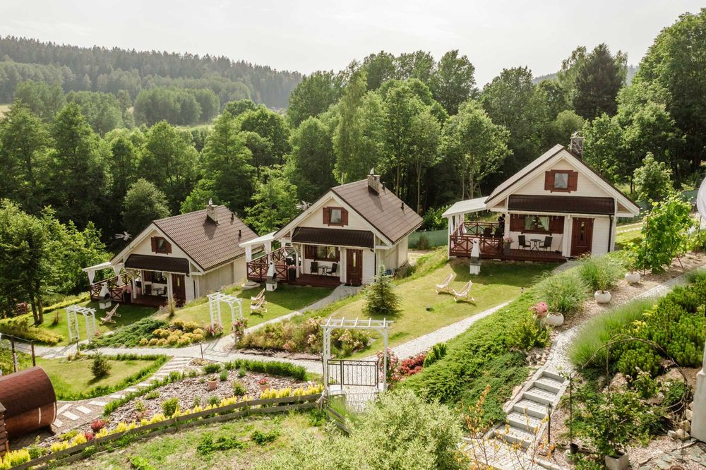 Domek drewnoany góry  stołowe sauna jakuzzy szczeliniec, błędne skały