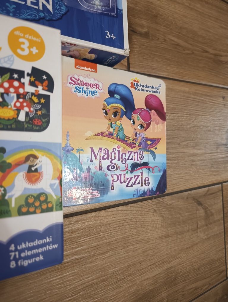 Zestaw puzzle + domino + książeczka z puzzlami