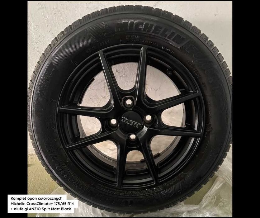 Komplet opon całorocznych Michelin + felgi ANZIO 14" (175/65 R14)