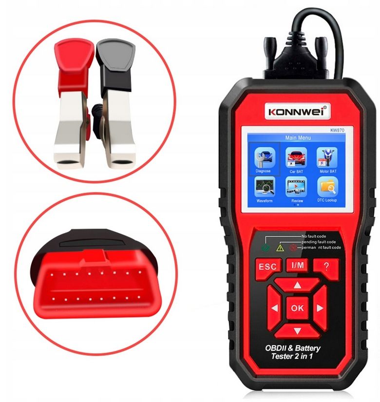 TESTER DIAGNOSTYCZNY interfejs obd2 skaner uniwersalny KONNWEI KW870