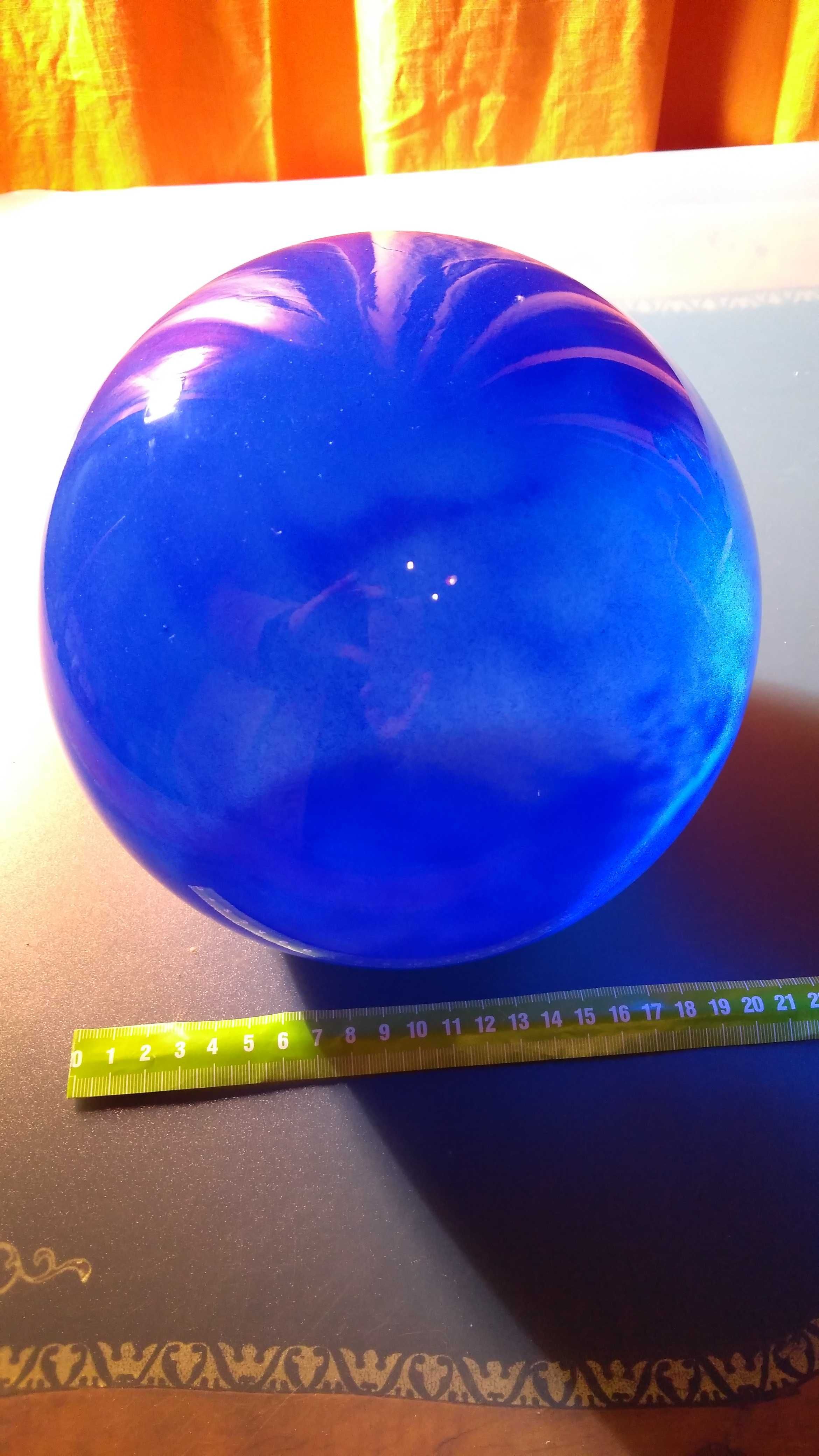 Kula błękitna kryształowa  FENG SHUI szczęścia domowego o śred. 20 cm.