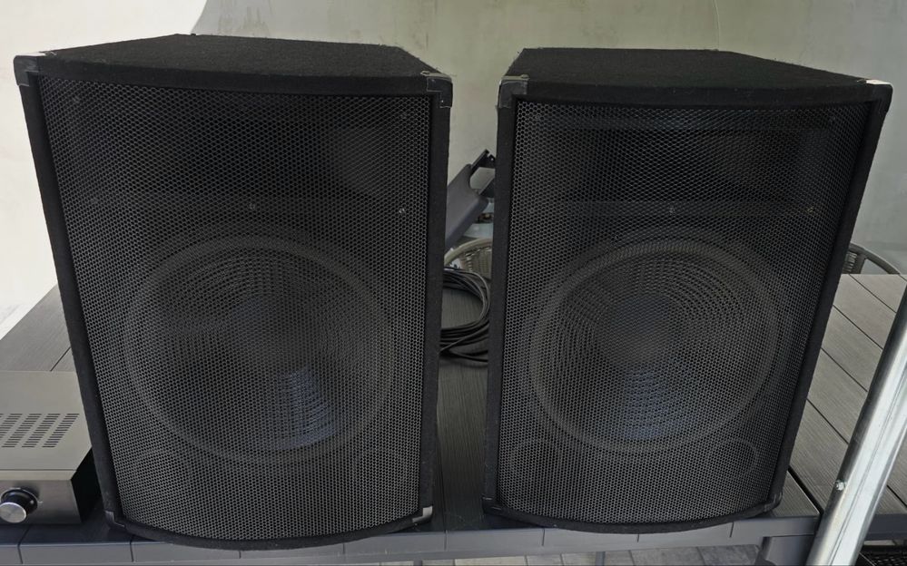 Kolumny HQ Power VDSG15 + Wzmacniacz Koda 1400BT