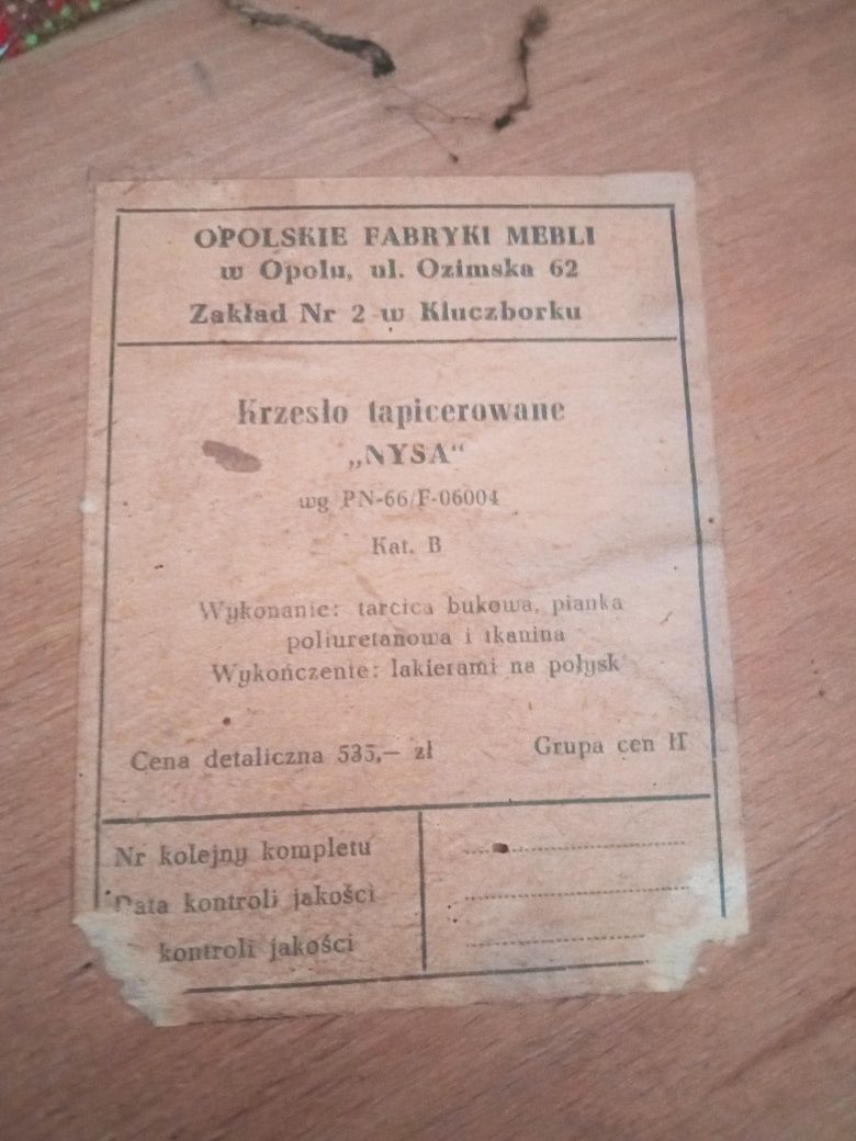 Krzesła z czasów PRL-u