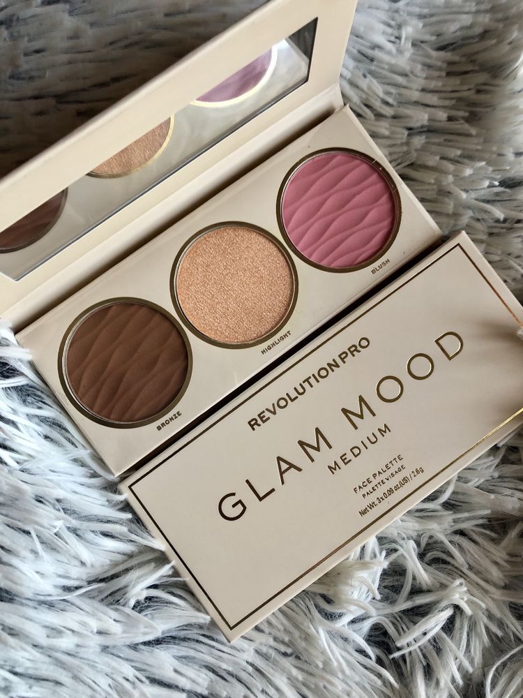 Revolution Pro Glam Mood Medium, Bronzer Róż, Rozświetlacz