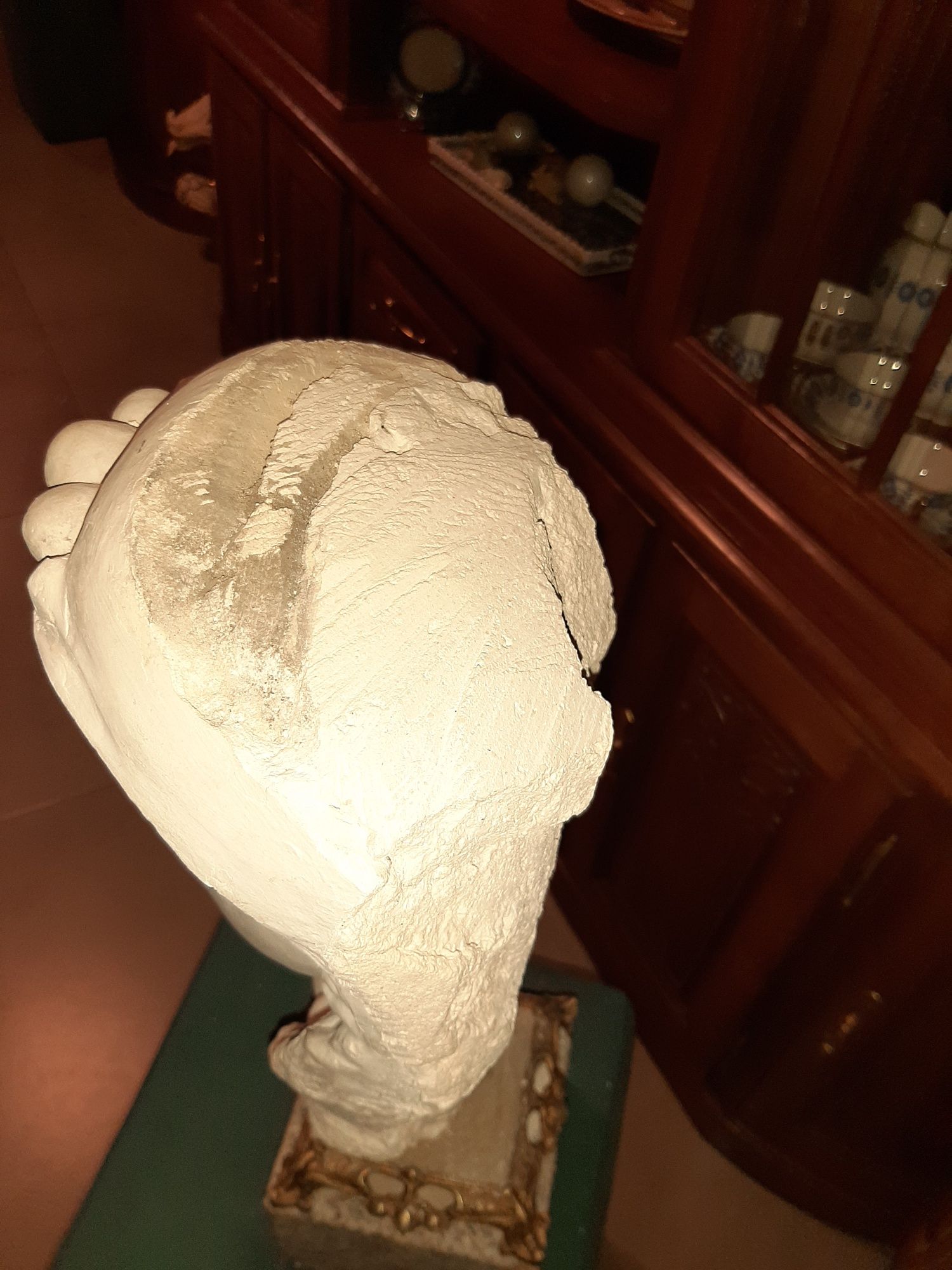 Escultura em Gesso Maciço Trabalho Manual Do Século XVlll