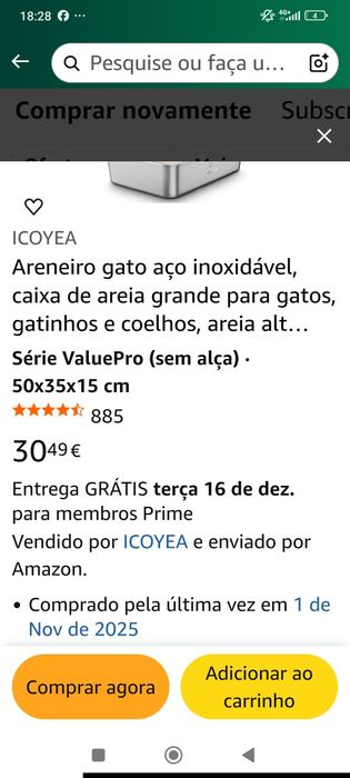 Caixa de areia para gato aço-inoxidável