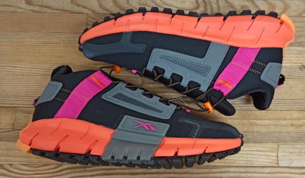 Reebok Zig Kinetica Edge кроссовки мужские черные с оранжевым термо