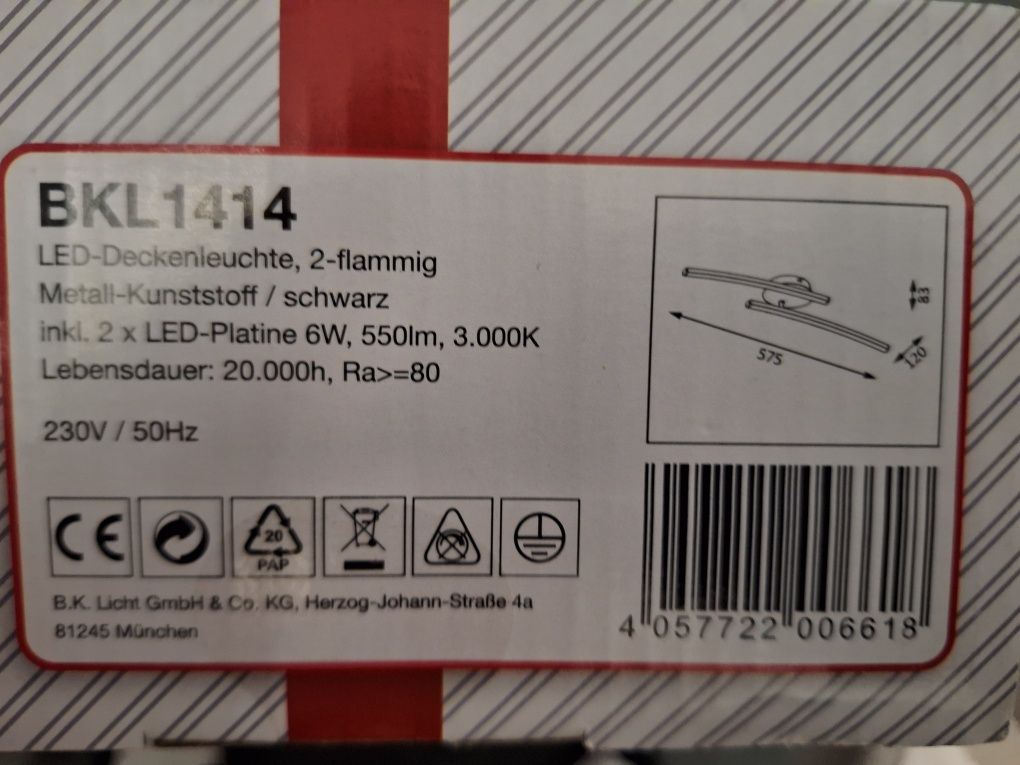 Lampy ledowe sufitowe  3 sztuki (jedna NOW