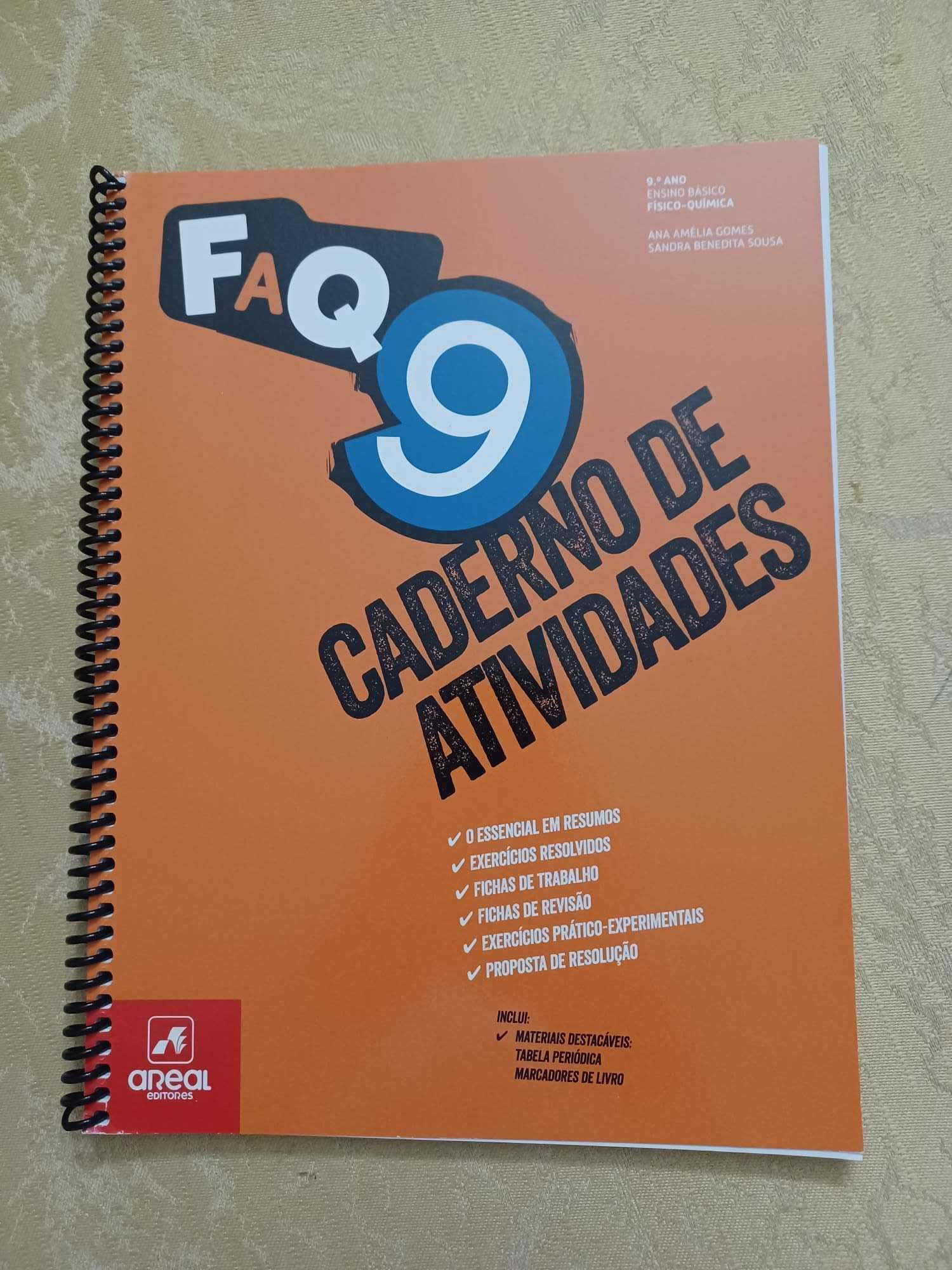 Caderno de Atividades - FAQ 9- Físico-Química - 9.º Ano (NOVO)