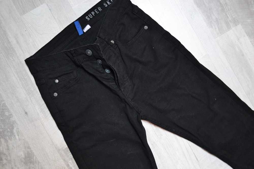 Spodnie czarne proste rurki H&M S