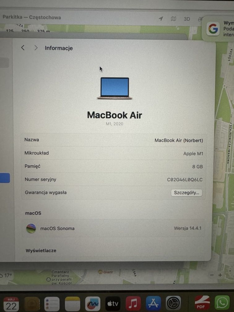 MacBook Air  M1 13,3" 8Gb ram, 256