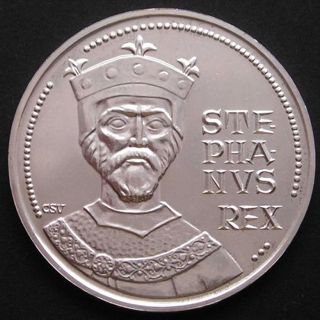 Węgry 100 forintów 1972 - król Stefan - srebro - stan 1/2
