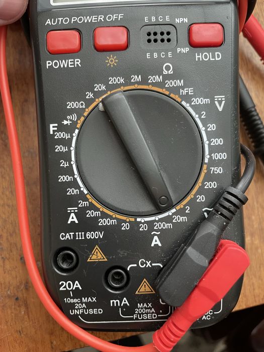 Тестер для виміру струмів