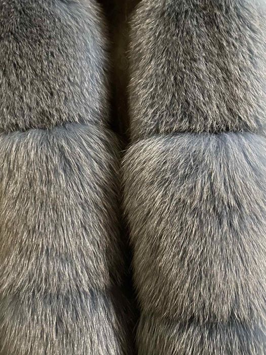 Парка с песцом (синий песец) подходит от XS до М