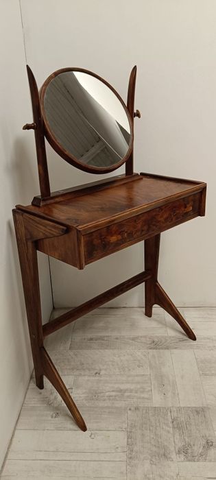 Toaletka konsola art deco mid century retro vintage lata 40 -te  drewn
