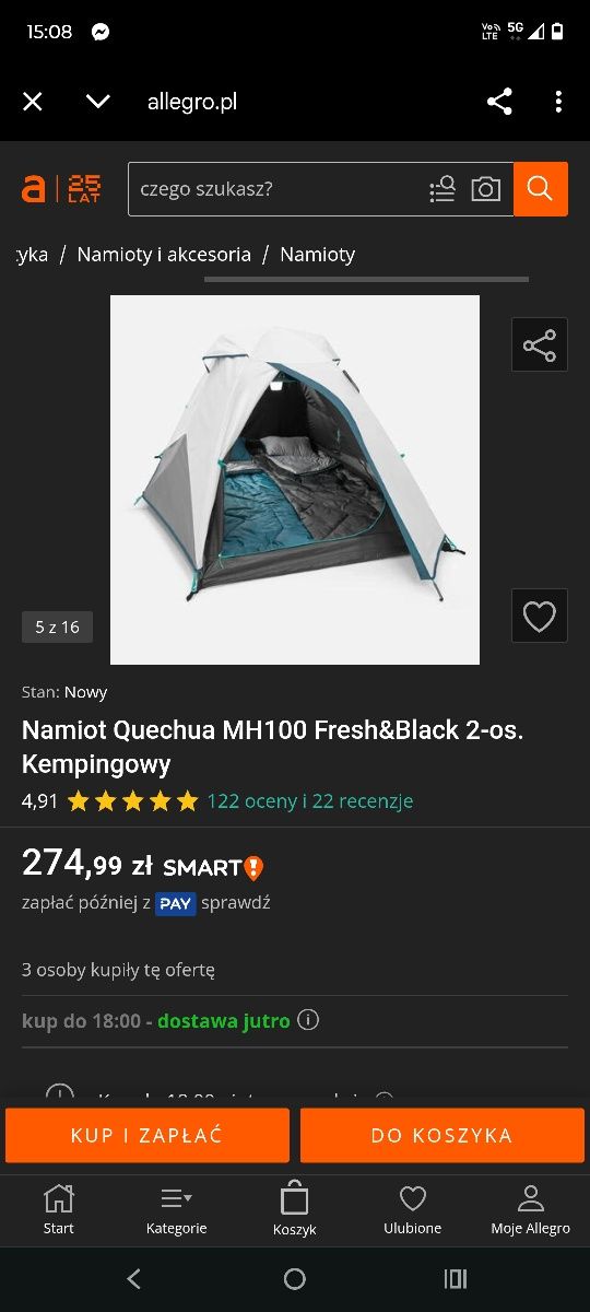 Namiot 2osobowy ARPENAZ