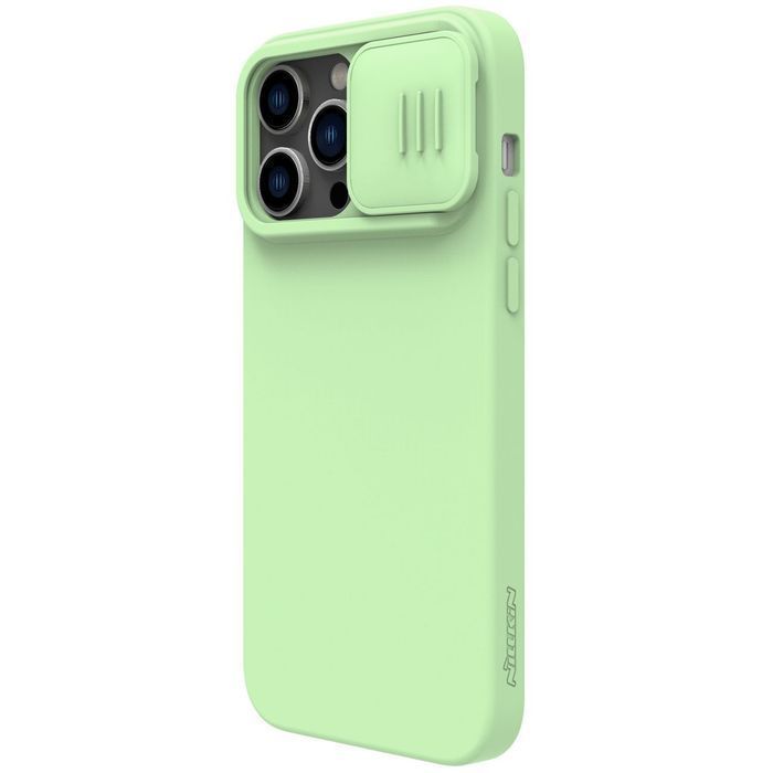 Etui Nillkin Camshield Silky Silicone na iPhone 14 Pro Max - Zielone