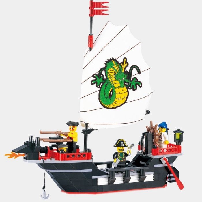 Compatível com LEGO - Navio Pirata - NOVO - 211 Peças