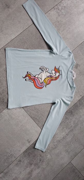 Bluzka miętowa kucyk Pony H&M 122/128cm