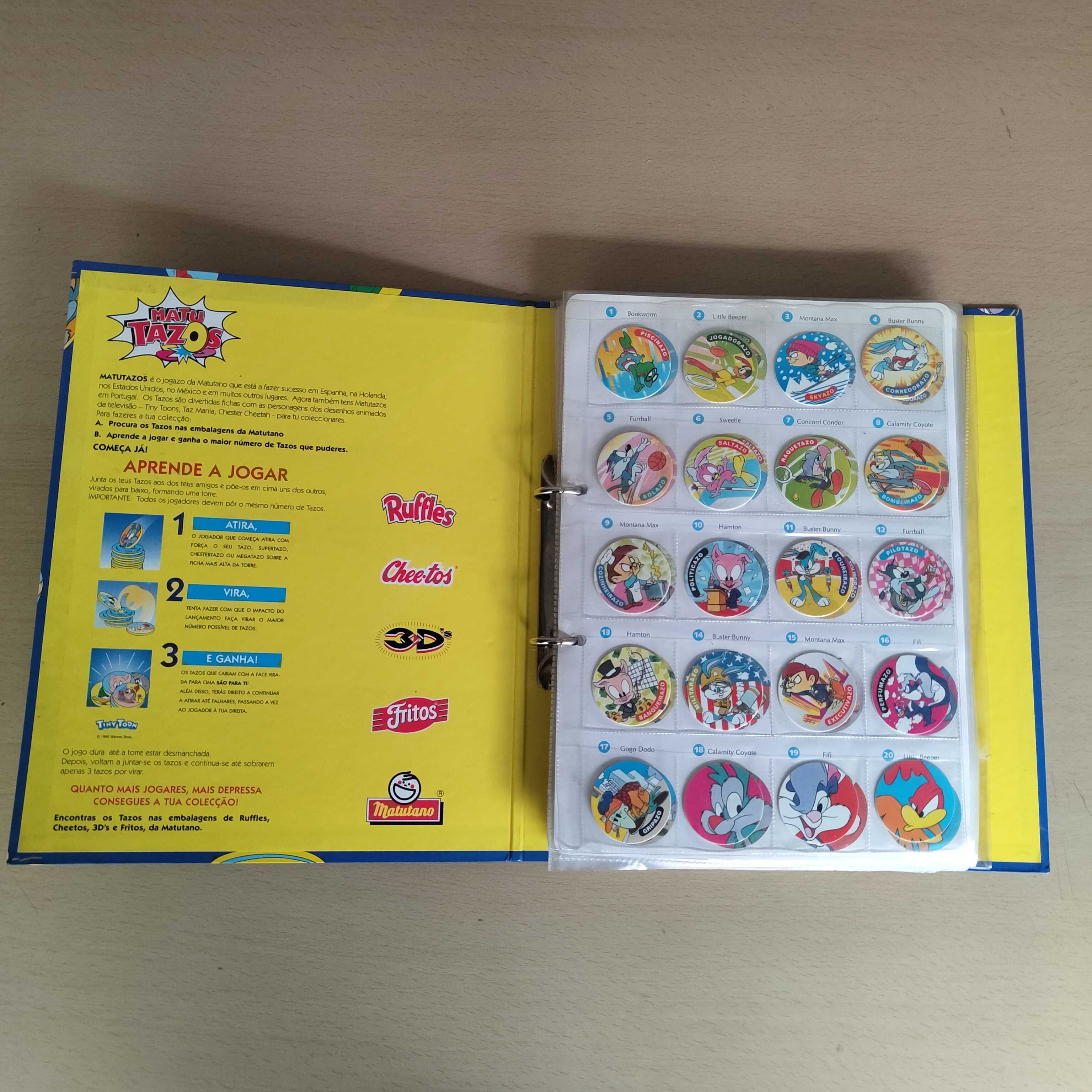 Caderneta Coleção Matutazos Completa Tazos Matutano