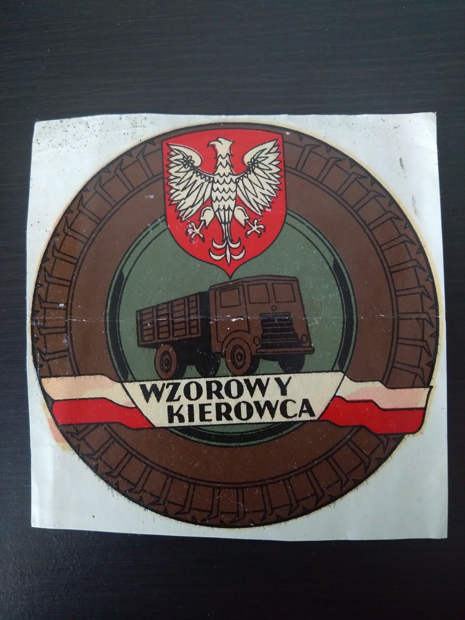 Naklejka "Wzorowy kierowca" PRL