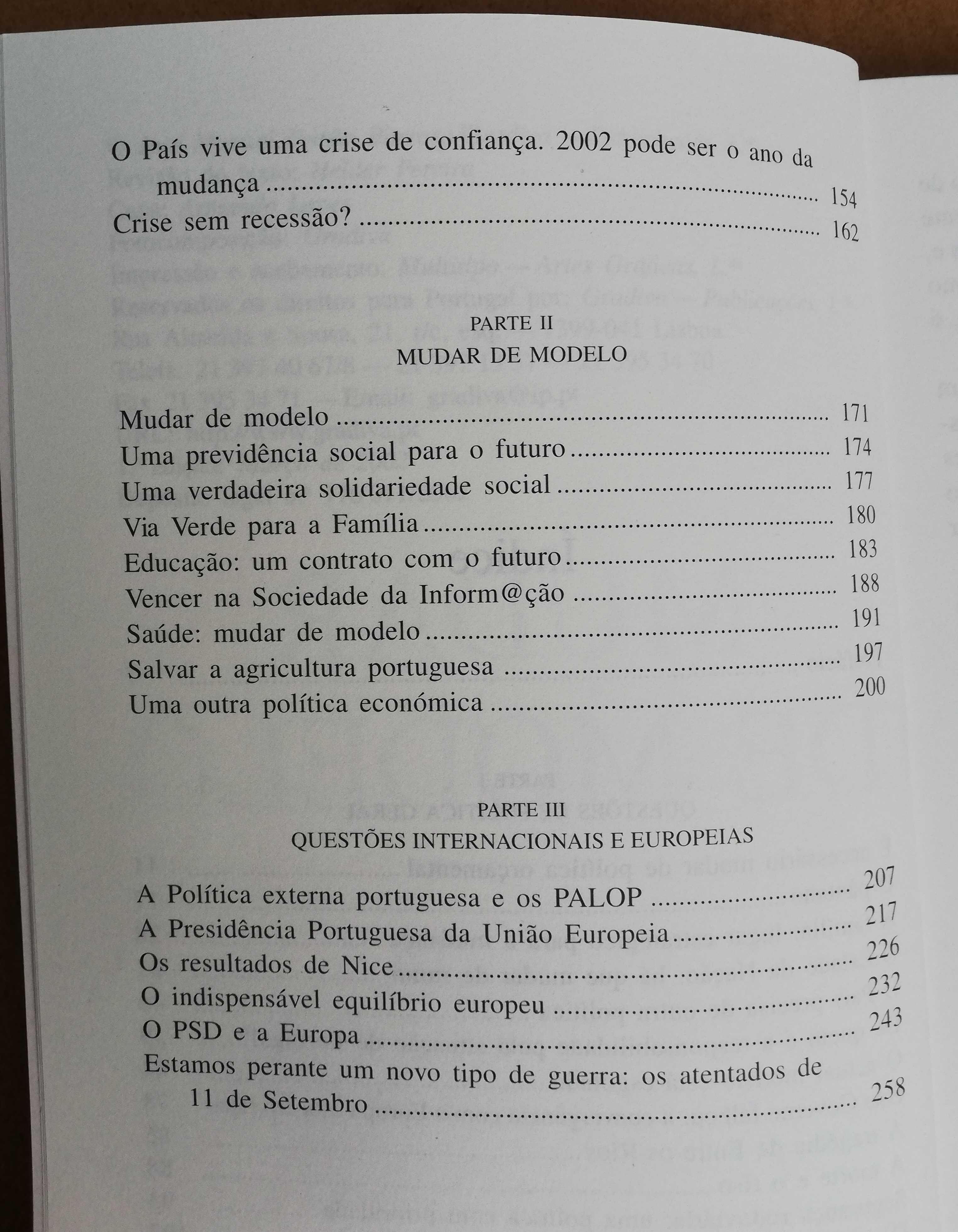 Durão Barroso - mudar de modelo